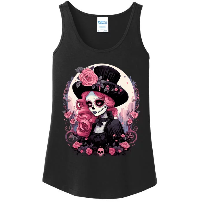 Dia De Los Muertos La Catrina Day Of The Dead Design Gift Ladies Essential Tank