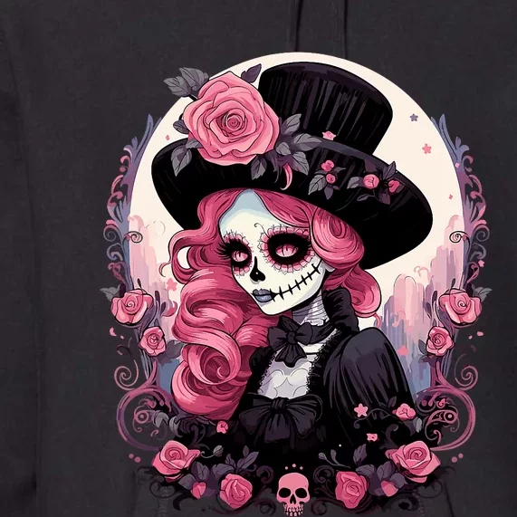 Dia De Los Muertos La Catrina Day Of The Dead Design Gift Premium Hoodie