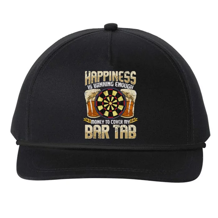 Darts Dart League Team Bar Tab Funny Humor Sayings Quotes Snapback Five-Panel Rope Hat