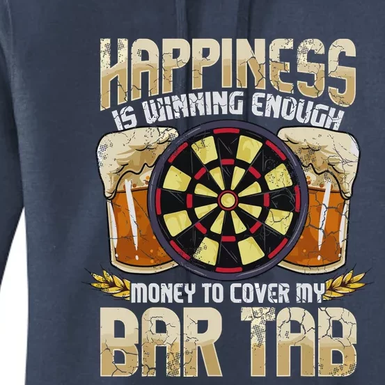 Darts Dart League Team Bar Tab Funny Humor Sayings Quotes Women's Pullover Hoodie