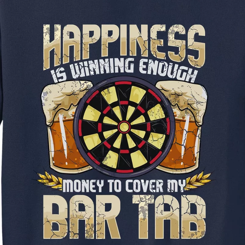 Darts Dart League Team Bar Tab Funny Humor Sayings Quotes Tall Sweatshirt