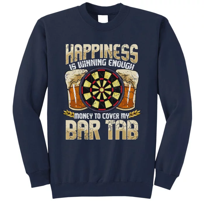 Darts Dart League Team Bar Tab Funny Humor Sayings Quotes Tall Sweatshirt