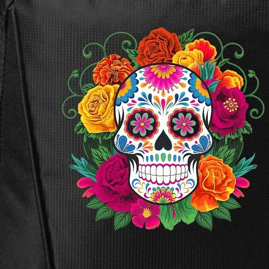 Dia De Los Muertos Costume Day Of The Dead Sugar Skull City Backpack