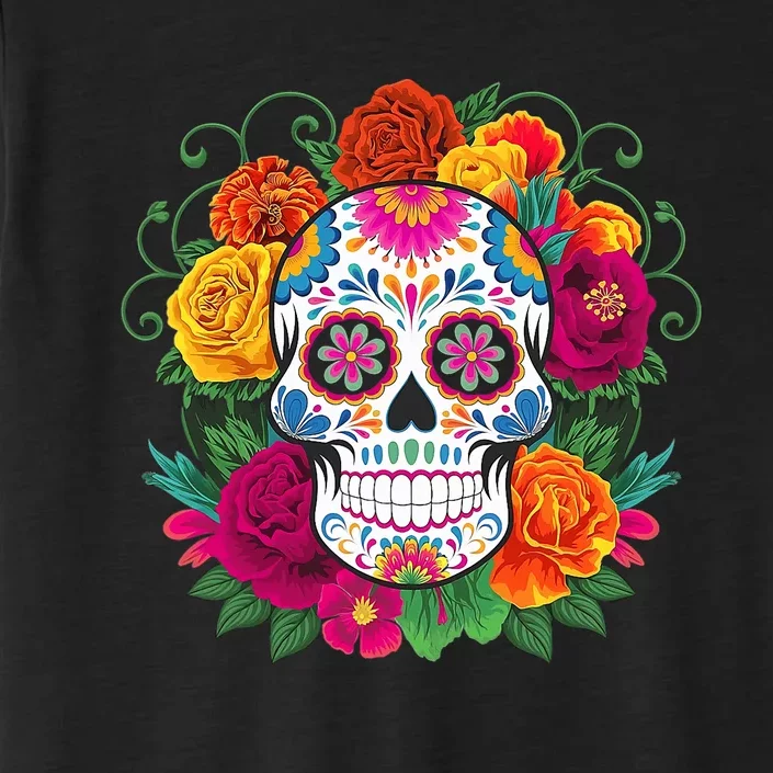 Dia De Los Muertos Costume Day Of The Dead Sugar Skull ChromaSoft Performance T-Shirt