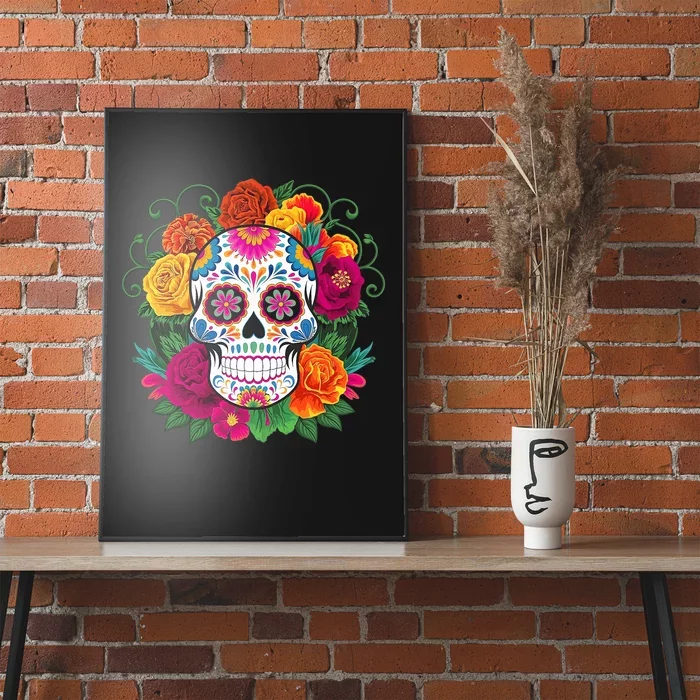 Dia De Los Muertos Costume Day Of The Dead Sugar Skull Poster