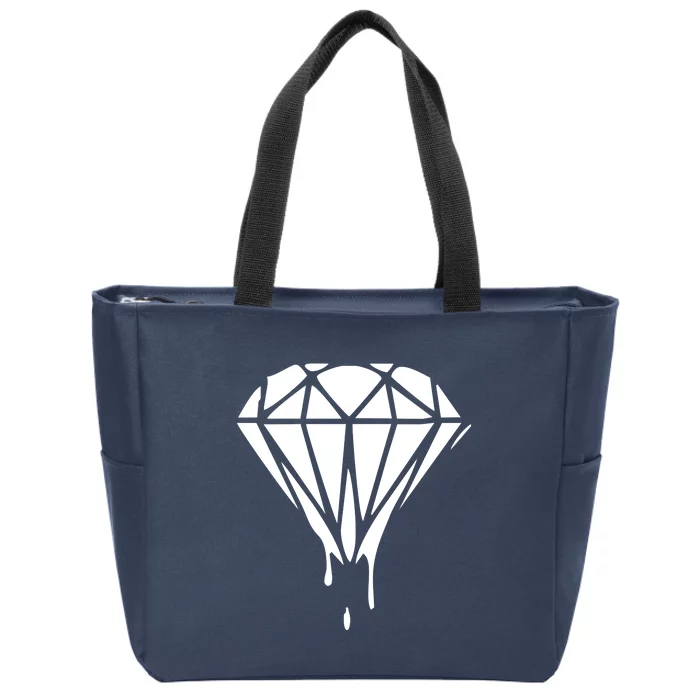 DRIPPING DIAMOND LOGO Zip Tote Bag