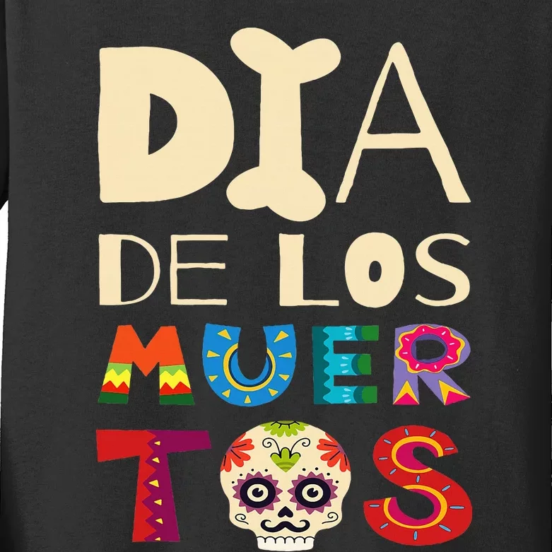 Dia de los Muertos Kids Long Sleeve Shirt