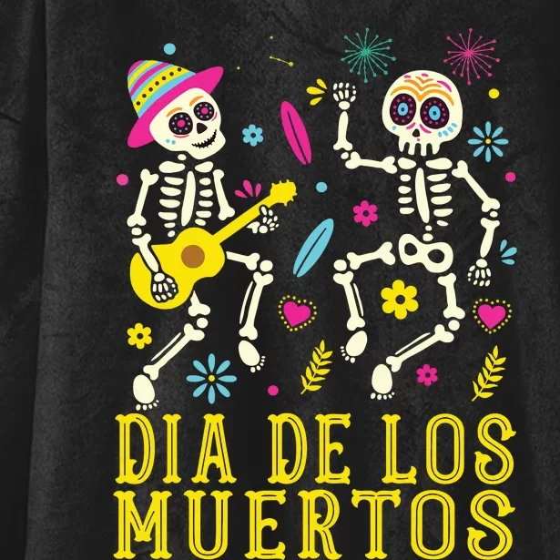 Dia De Los Muertos Costume Day Of The Dead Skeleton Dancing Hooded Wearable Blanket