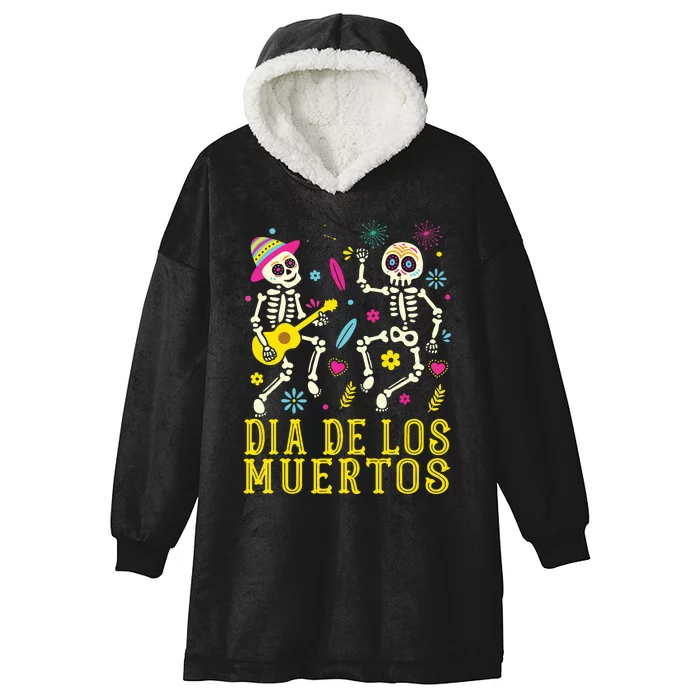 Dia De Los Muertos Costume Day Of The Dead Skeleton Dancing Hooded Wearable Blanket