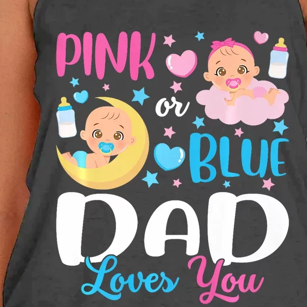 Dad Daddy Loves You Baby Gender Reveal Keeper Premium Women's Knotted Racerback Tank