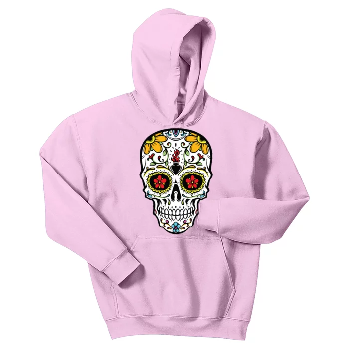 Dia De Los Muertos Costume Sugar Skull Kids Hoodie