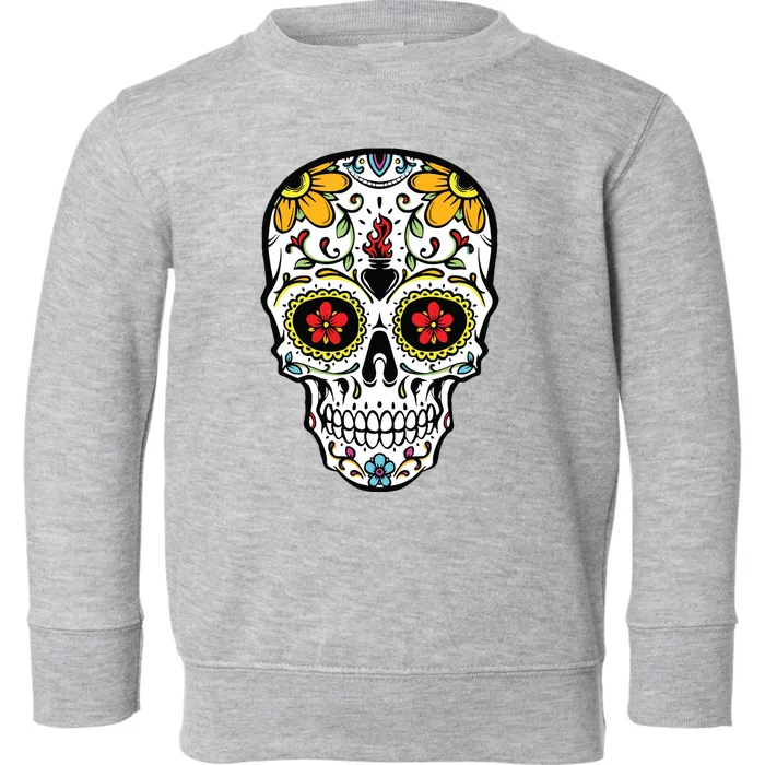 Dia De Los Muertos Costume Sugar Skull Toddler Sweatshirt