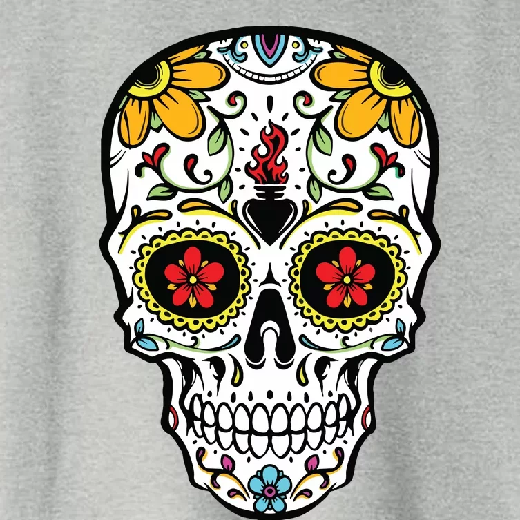 Dia De Los Muertos Costume Sugar Skull Women's Crop Top Tee