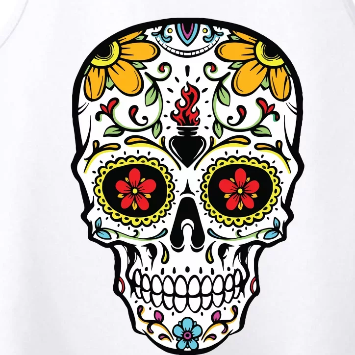 Dia De Los Muertos Costume Sugar Skull Performance Tank