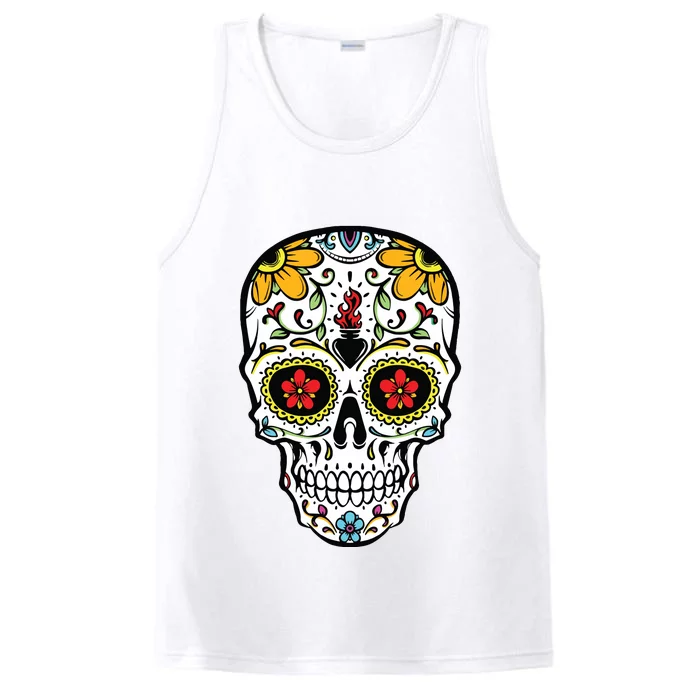 Dia De Los Muertos Costume Sugar Skull Performance Tank