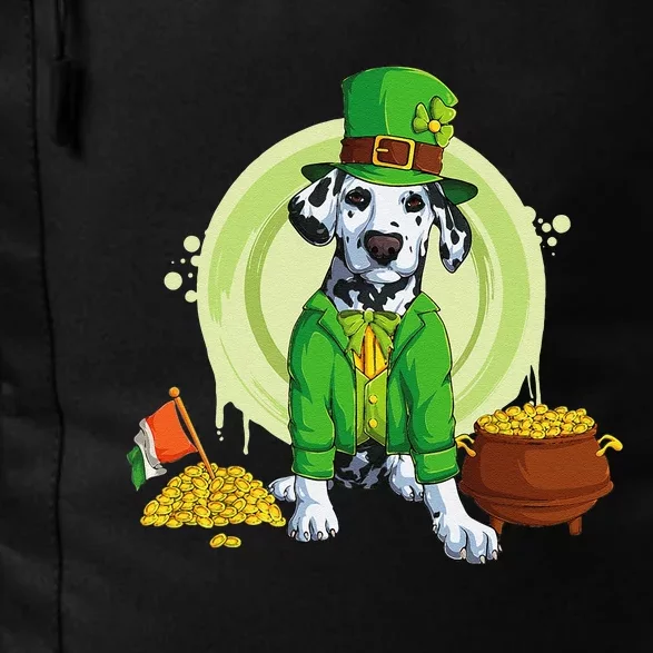 Dalmatian Dog Leprechaun Hat Irish Flag St Patricks Day Daily Commute Backpack