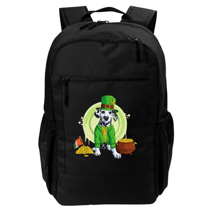 Dalmatian Dog Leprechaun Hat Irish Flag St Patricks Day Daily Commute Backpack