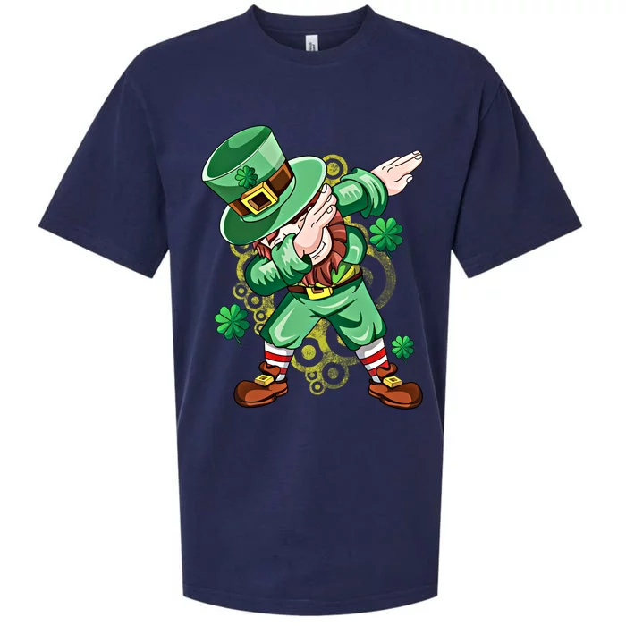 Dab Dabbing Leprechaun Shamrock Irish Saint Patricks Day Cool Gift Sueded Cloud Jersey T-Shirt