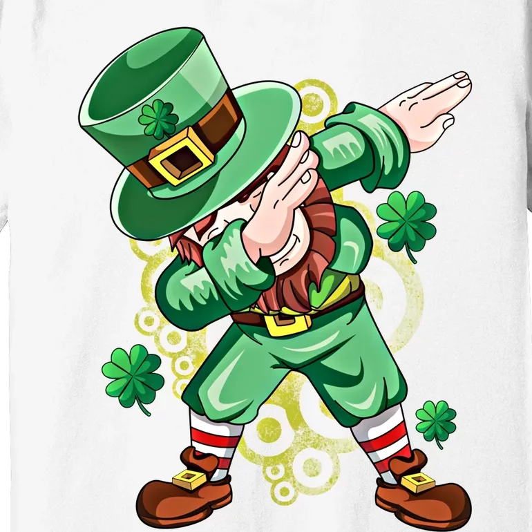 Dab Dabbing Leprechaun Shamrock Irish Saint Patricks Day Cool Gift Premium T-Shirt