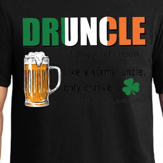 Druncle Definition Like A Normal Uncle Only Drunker St Patrick's Day Pajama Set