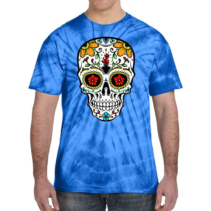 Dia De Los Muertos Costume Sugar Skull Tie-Dye T-Shirt