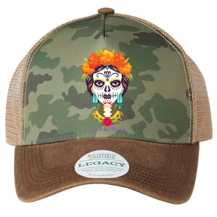 Da De Los Muertos Mexican Day Of Dead Legacy Tie Dye Trucker Hat