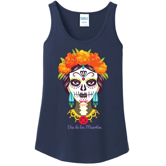 Da De Los Muertos Mexican Day Of Dead Ladies Essential Tank