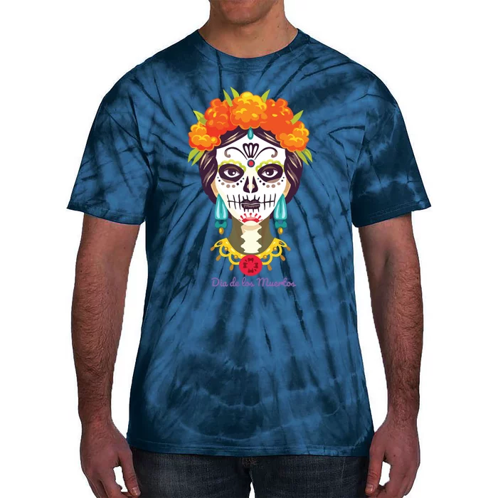 Da De Los Muertos Mexican Day Of Dead Tie-Dye T-Shirt