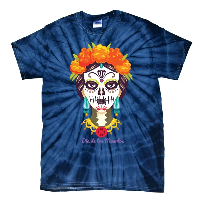 Da De Los Muertos Mexican Day Of Dead Tie-Dye T-Shirt