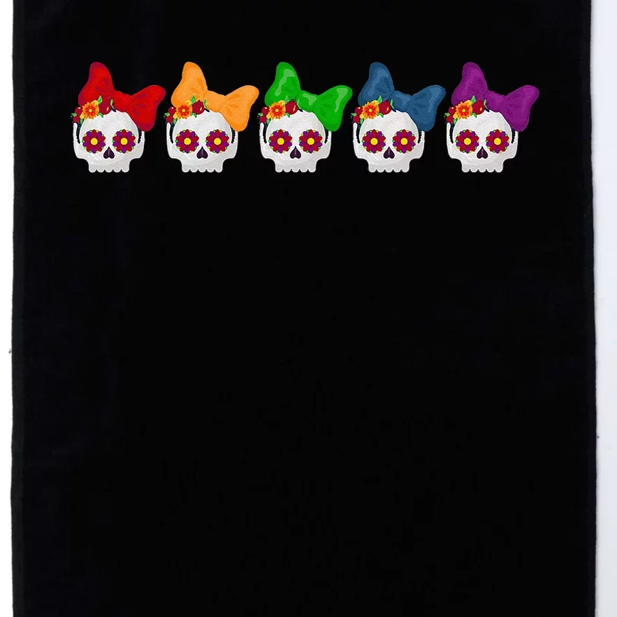 Dia De Los Muertos Sugar Skull Day of the Dead Halloween Platinum Collection Golf Towel