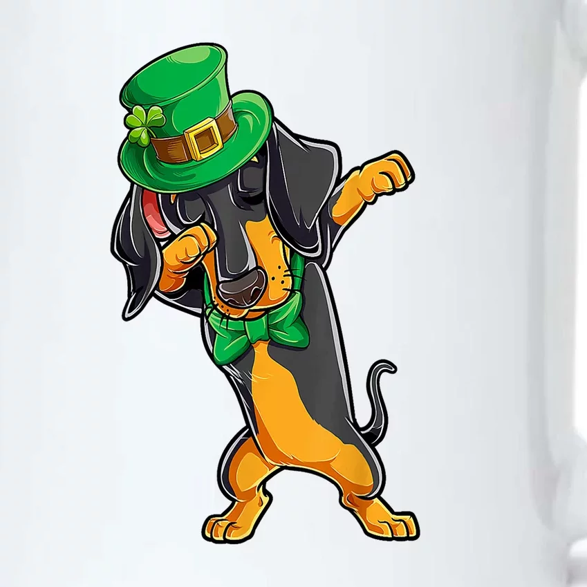 Dabbing Dachshund Leprechaun Dog St Patricks Day Gift Black Color Changing Mug