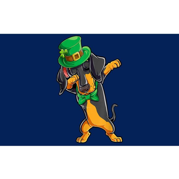 Dabbing Dachshund Leprechaun Dog St Patricks Day Gift Bumper Sticker