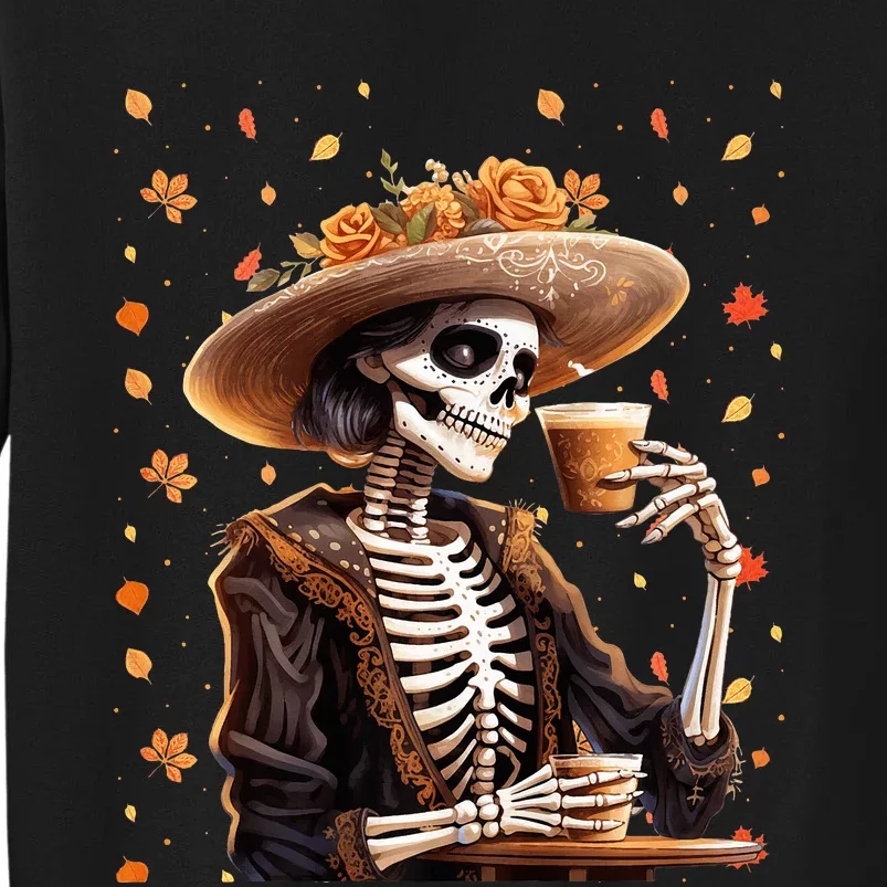 Dia De Los Muertos La Catrina Day of the Dead Sugar Skull Tall Sweatshirt