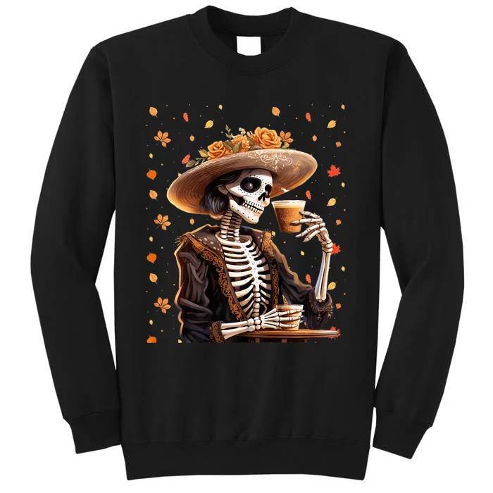 Dia De Los Muertos La Catrina Day of the Dead Sugar Skull Tall Sweatshirt