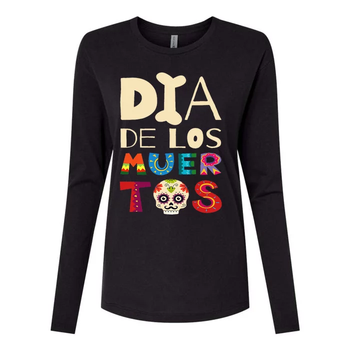 Dia de los Muertos Womens Cotton Relaxed Long Sleeve T-Shirt