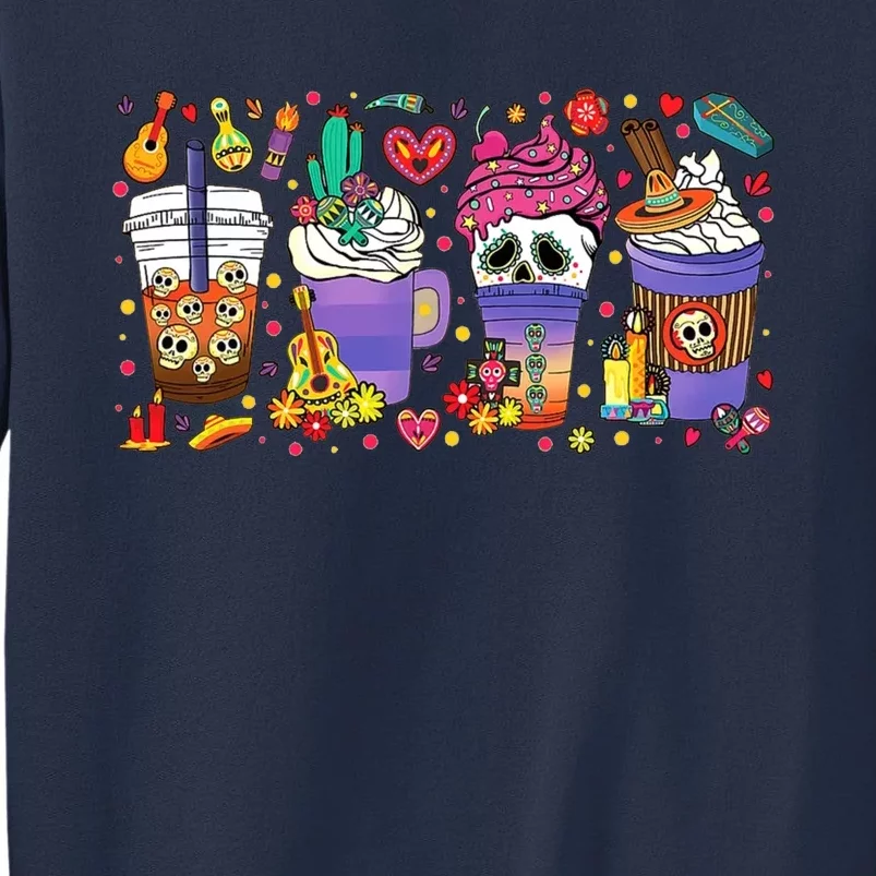 Dia De Los Muertos Coffee Latte Day Of The Dead Halloween Sweatshirt