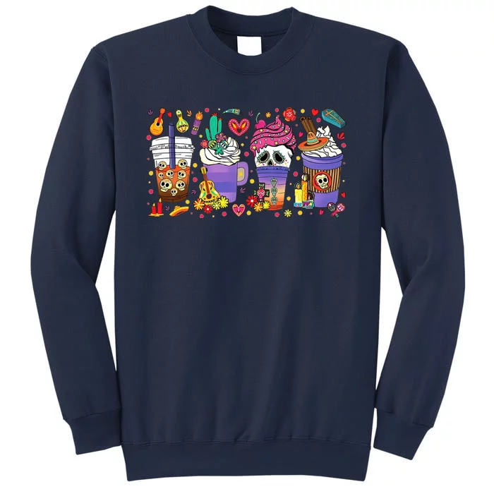 Dia De Los Muertos Coffee Latte Day Of The Dead Halloween Sweatshirt