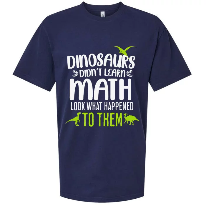 Dinosaurs DidnT Learn Math Look What Dinosaur Math Joke Sueded Cloud Jersey T-Shirt