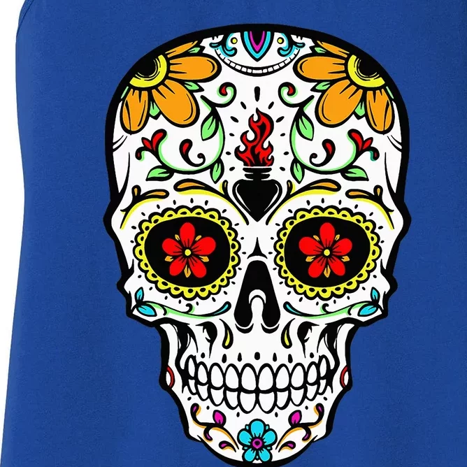 Dia De Los Muertos Costume Sugar Skull Women's Racerback Tank