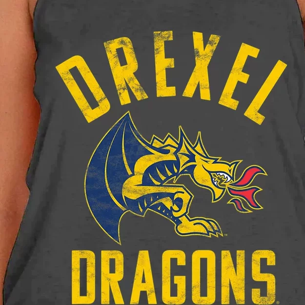 Drexel Dragons Large Women's Knotted Racerback Tank