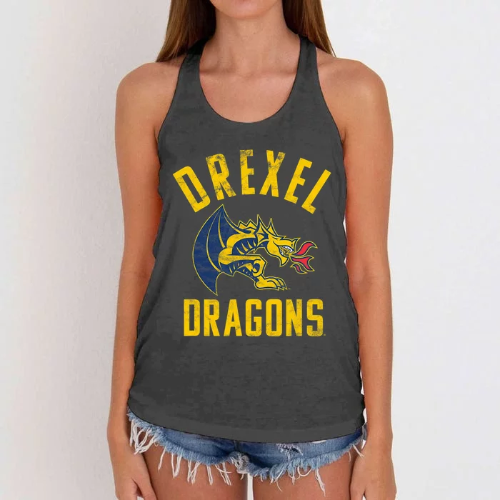 Drexel Dragons Large Women's Knotted Racerback Tank