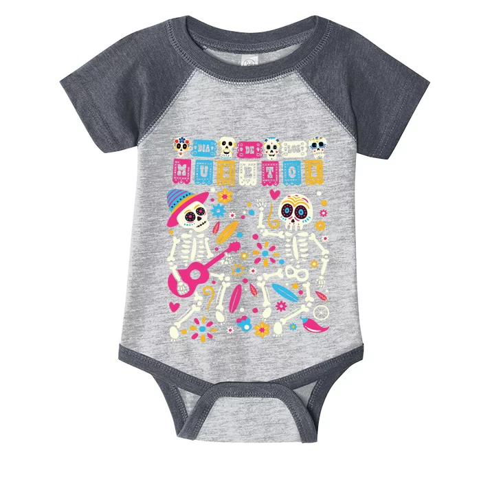 Dia De Los Muertos Day Of The Dead Mexican Skeleton Dancing Infant Baby Jersey Bodysuit