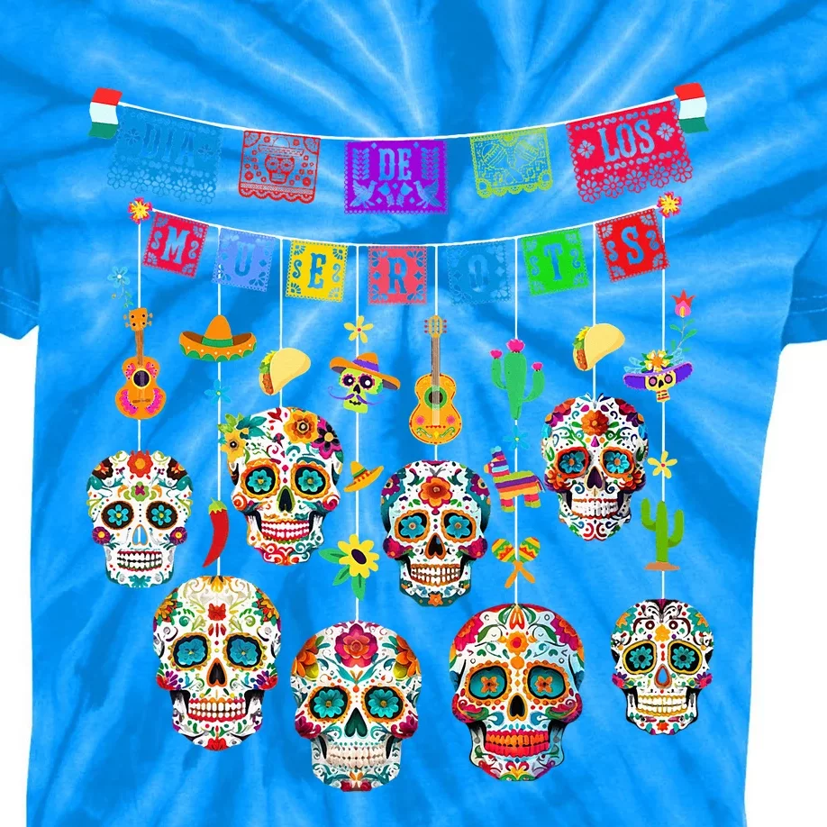 Dia De Los Muertos Funny Day of the dead Hanging skulls Kids Tie-Dye T-Shirt