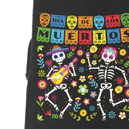 Dia De Los Muertos Day Of The Dead Skull Costume Halloween Doggie 3-End Fleece Hoodie