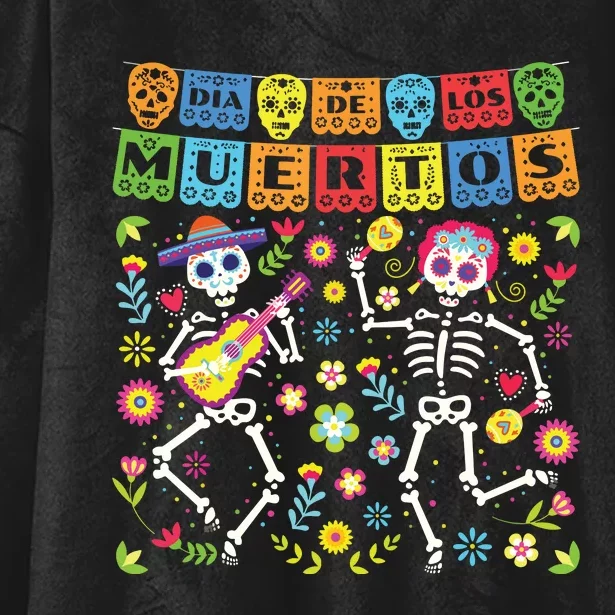 Dia De Los Muertos Day Of The Dead Skull Costume Halloween Hooded Wearable Blanket