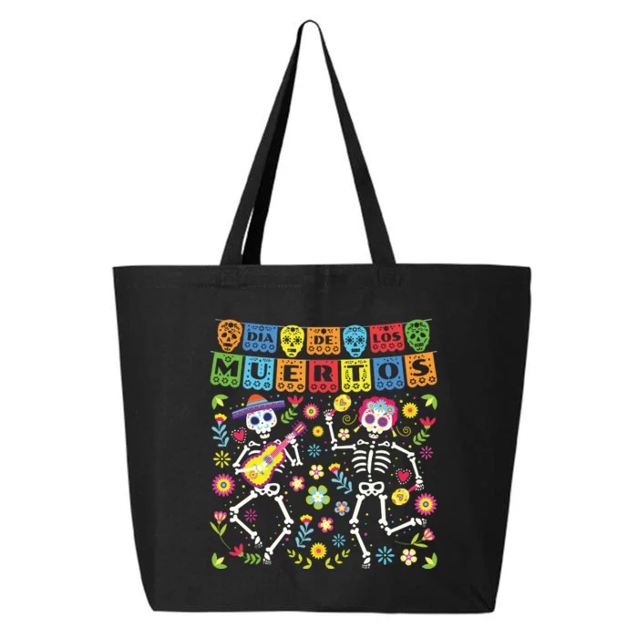 Dia De Los Muertos Day Of The Dead Skull Costume Halloween 25L Jumbo Tote