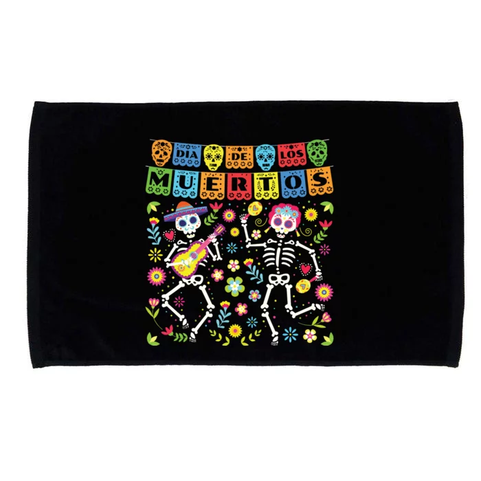 Dia De Los Muertos Day Of The Dead Skull Costume Halloween Microfiber Hand Towel