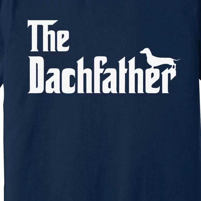 Dachshund Dog Lovers The Dachfather Funny Wiener Dog Premium T-Shirt