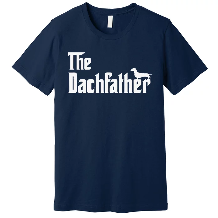 Dachshund Dog Lovers The Dachfather Funny Wiener Dog Premium T-Shirt