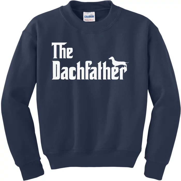 Dachshund Dog Lovers The Dachfather Funny Wiener Dog Kids Sweatshirt